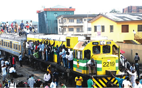 Image: Illegal passengers on train