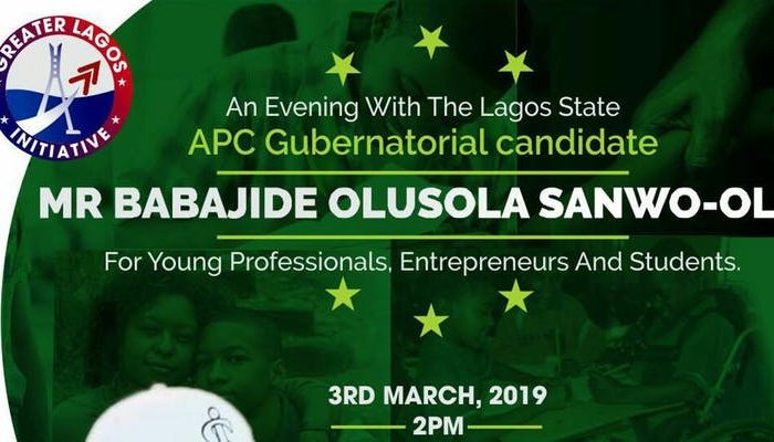 An Evening with the Lagos State APC Gubernatorial Candidate Sanwo-Olu.